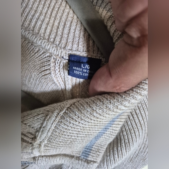 Tommy Bahama Men's Cream Sweater - Picture 7 of 8